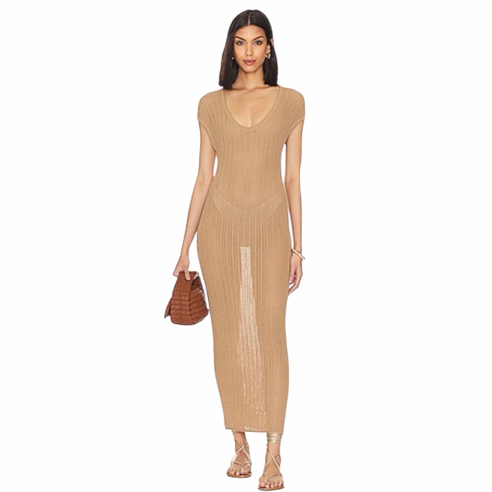 Tropic of C Ladder Dress or Swimsuit Cover in Sand Size L Large Unlined